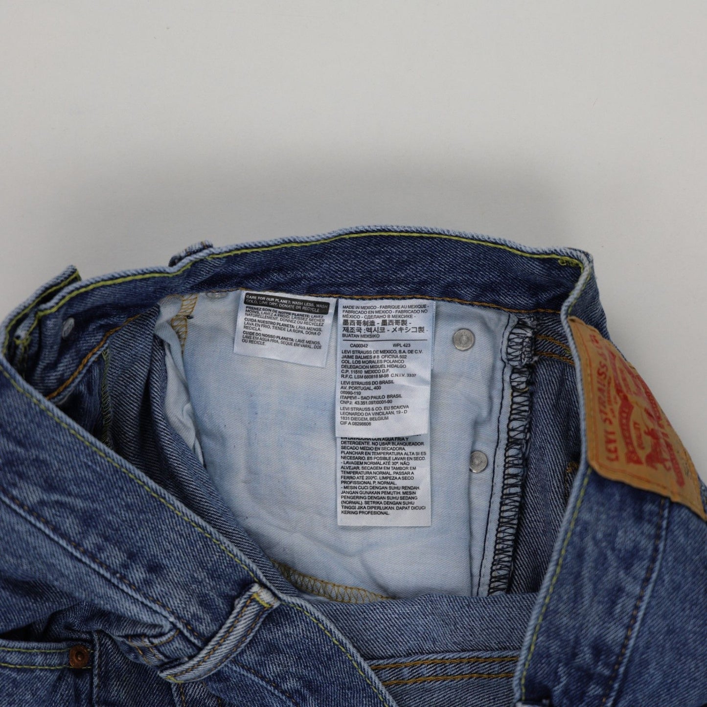 Levi's 505 Denim Cut Off Shorts Blue W33 Vintage Cotton Used Very Good