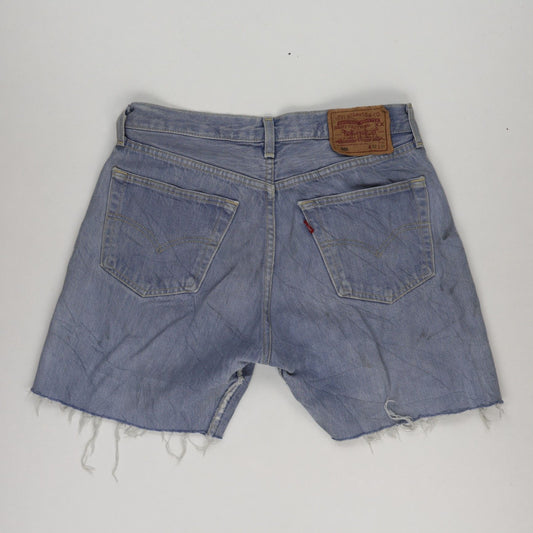 Levi's 501 Vintage Denim Shorts Light Blue 32W Cotton Denim