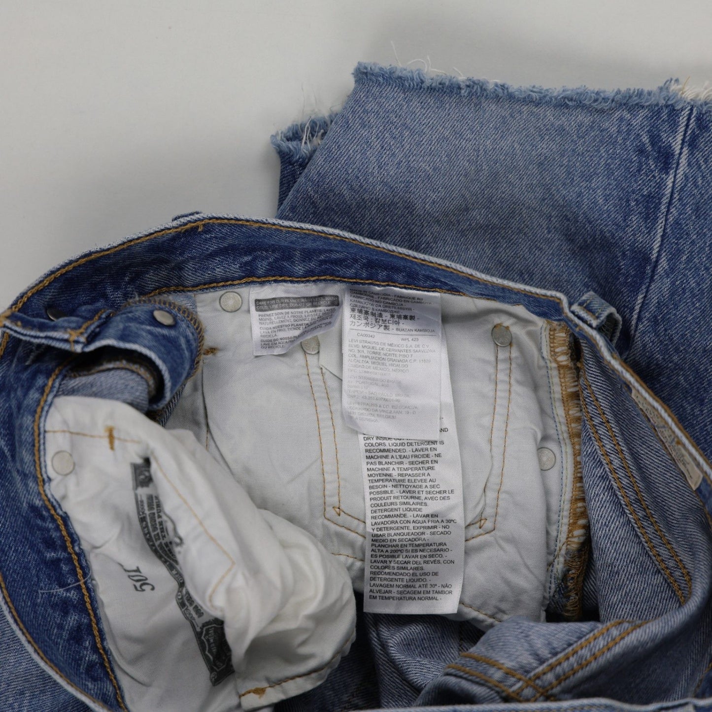 Levi's 501 Vintage Denim Shorts Blue W36 100% Cotton