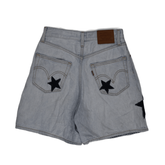 Levi's High Waist Denim Shorts Light Blue Size 27 Cotton Waterless Vintage