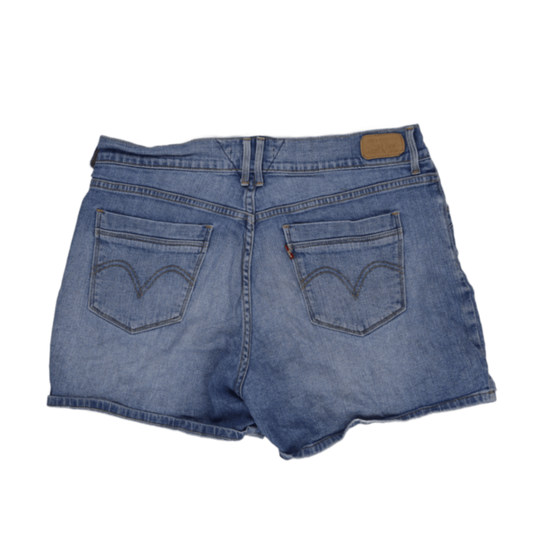 Levi's Women's Blue Denim Shorts 10 Inch Inseam Size 12 Cotton Elastane