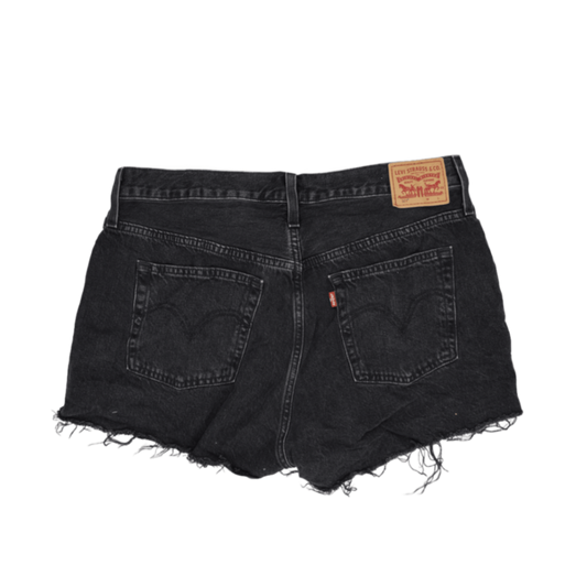 Levi's 501 Women's Vintage Black Denim Cut Off Shorts W31 Cotton