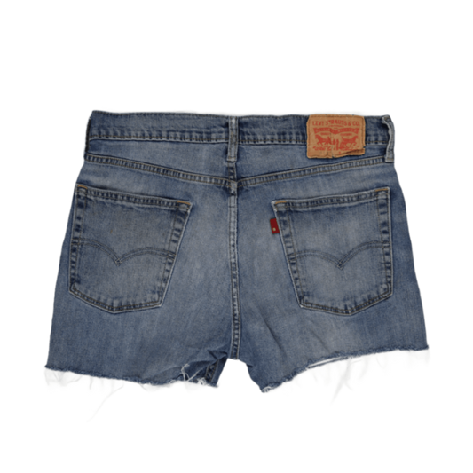 Levi's Vintage Blue Cut-Off Denim Shorts Women's Medium 6 Inch Inseam Cotton