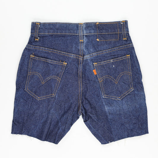 Levi's Vintage Raw Hem Denim Shorts Blue 32W Cotton Denim