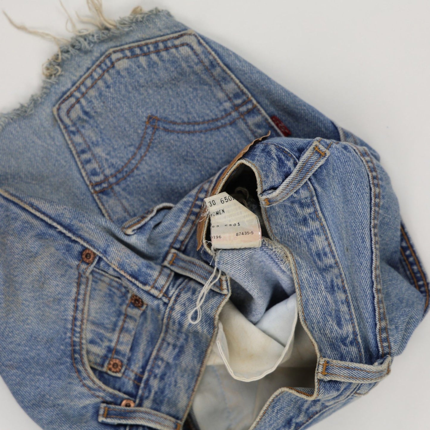 Levi's 501 Vintage Denim Shorts Blue W25 L30 Cotton Denim Women