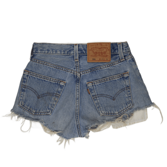 Levi's 501 Vintage Denim Shorts Blue W25 L30 Cotton Denim Women