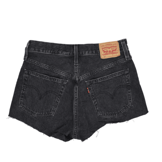 Levi's 501 Vintage Black Denim Shorts Womens W29 100% Cotton 5 Inch Inseam