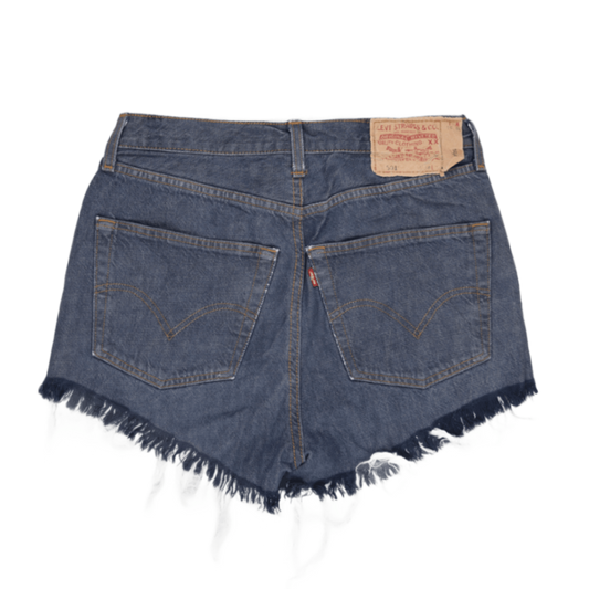 Levi's 501 High Rise Denim Shorts Vintage Blue 38W Cotton Denim