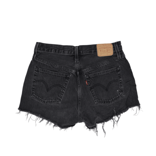 Levi's 501 Black High-Waisted Denim Shorts Womens W28 100 Cotton Vintage