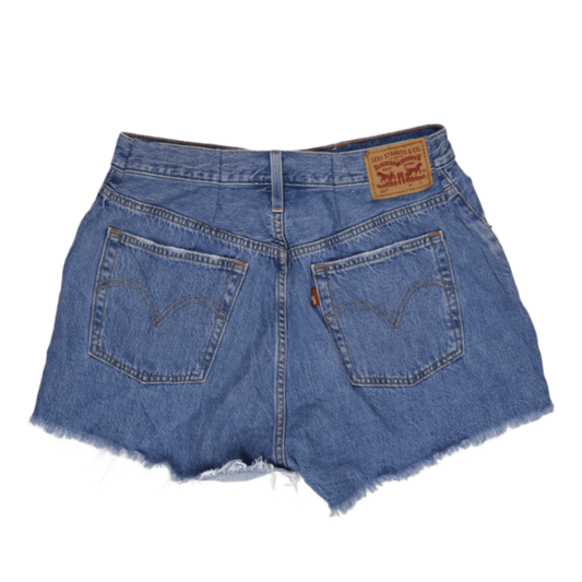 Levi's 501 Womens High Rise Vintage Blue Denim Shorts W32 100 Cotton