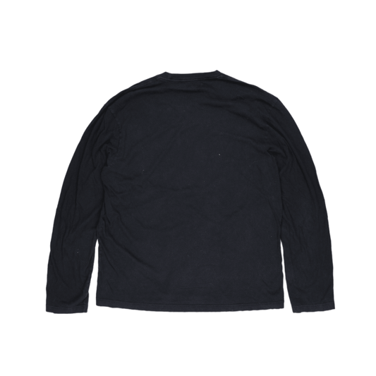 Nautica Men's Black Long Sleeve T-Shirt XL 100% Cotton Crew Neck Casual