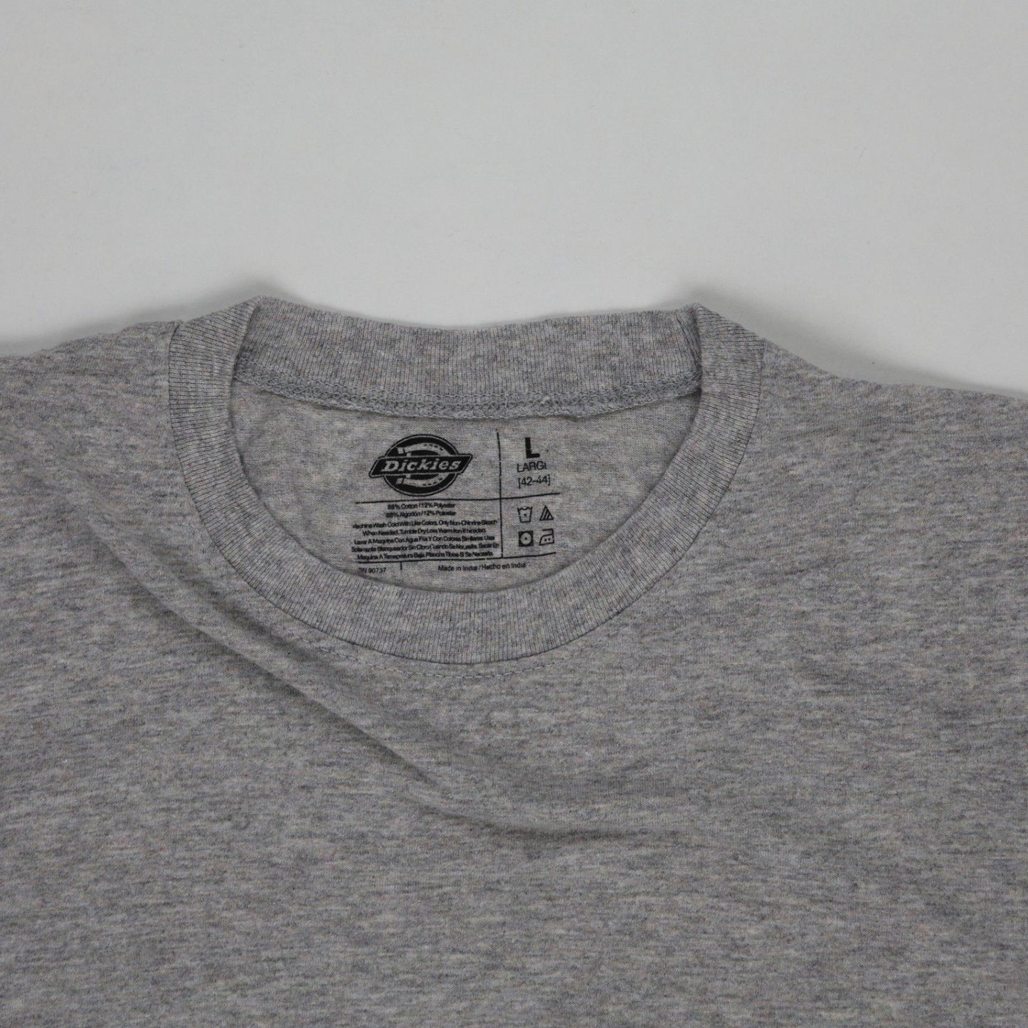 Dickies Men's Grey Heather Crew Neck T-Shirt Large Cotton Blend Casual
