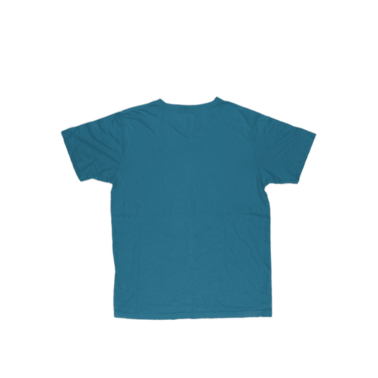 Tommy Hilfiger Blue V Neck Cotton Logo T Shirt Large Mens