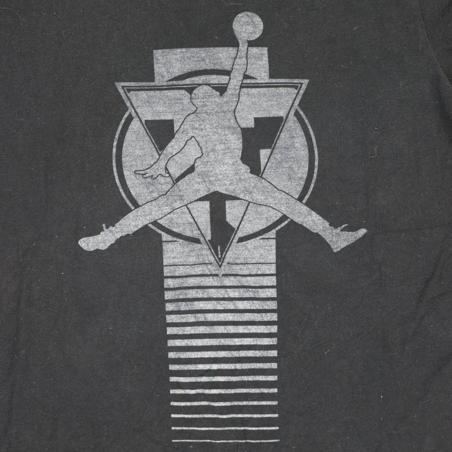 Jordan Black Graphic Logo T-Shirt Men's Small Cotton Crew Neck