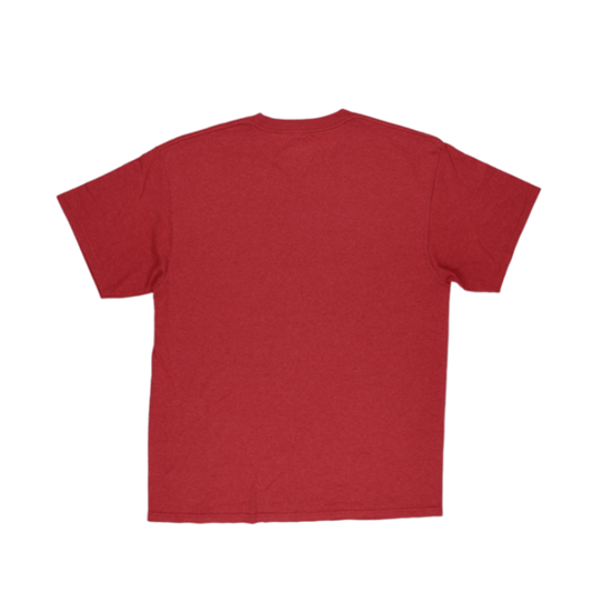 Columbia Red Graphic Logo Cotton T-Shirt XL Men's Casual Crew Neck