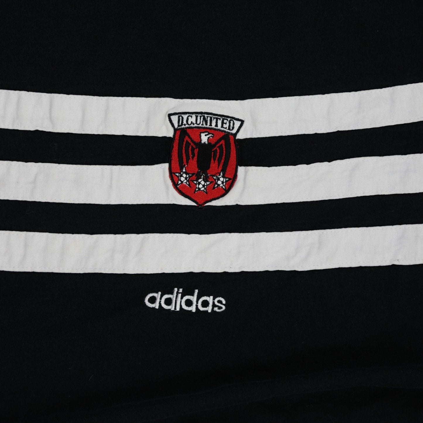 adidas D.C. United Vintage Football T-shirt Black XL 100% Cotton