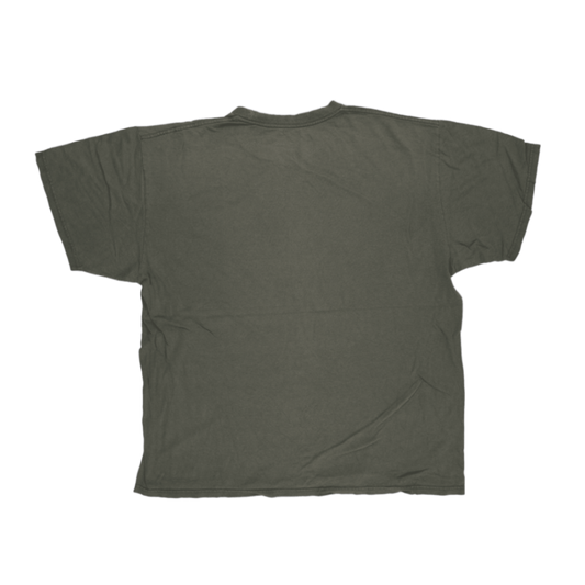 Nike Vintage Athletics T-Shirt Olive Green Large Cotton Crew Neck Sportswear