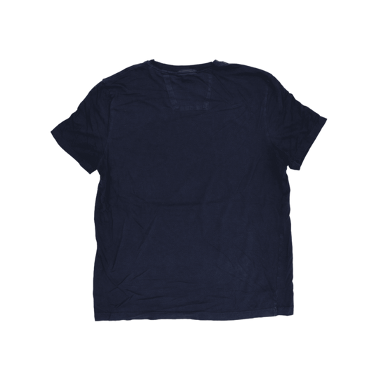 Nautica Performance T-Shirt Navy Blue Large 95 Cotton 5 Spandex Crew Neck Casual Men