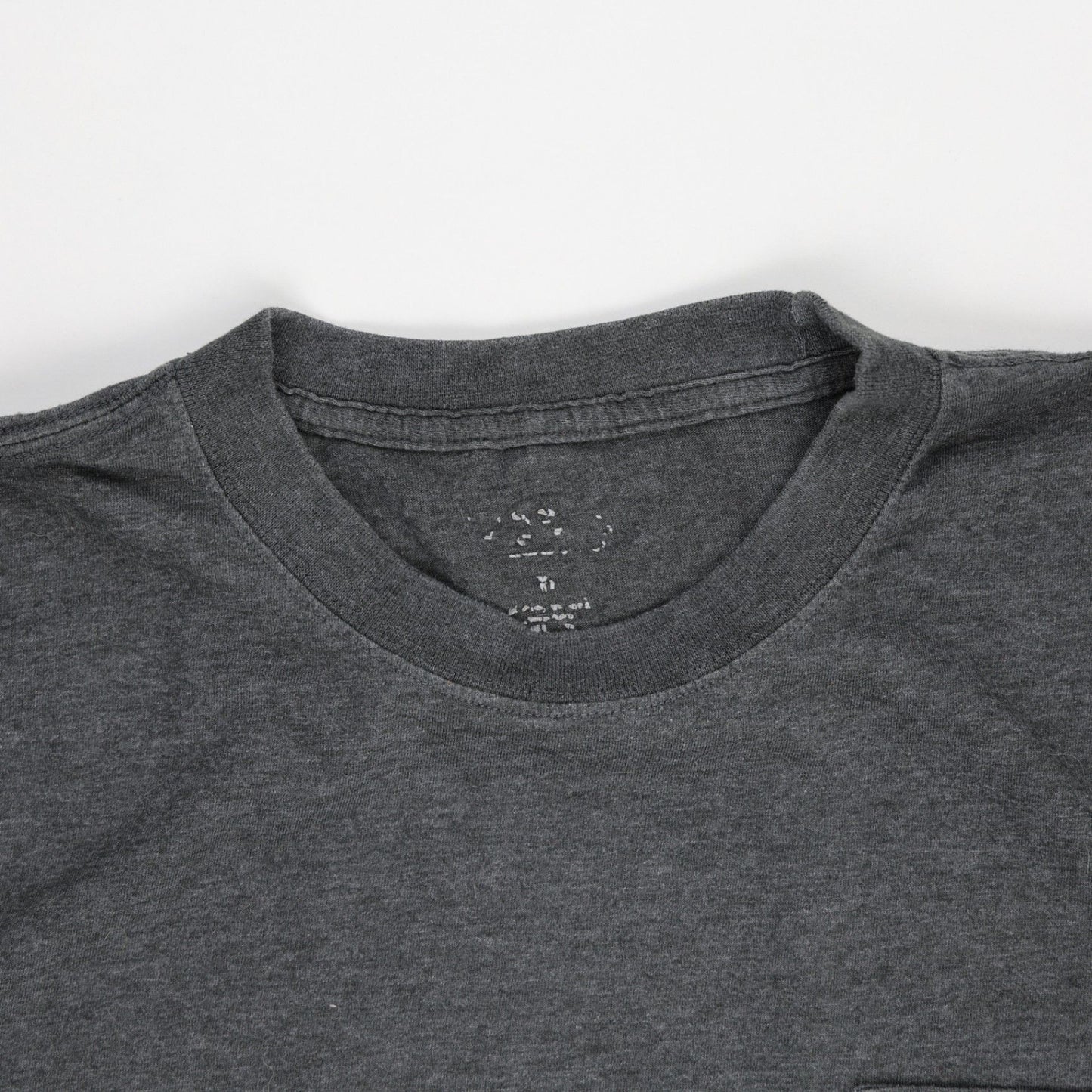 Carhartt Vintage Charcoal Grey Pocket T-Shirt Large Heavyweight Cotton Crew Neck