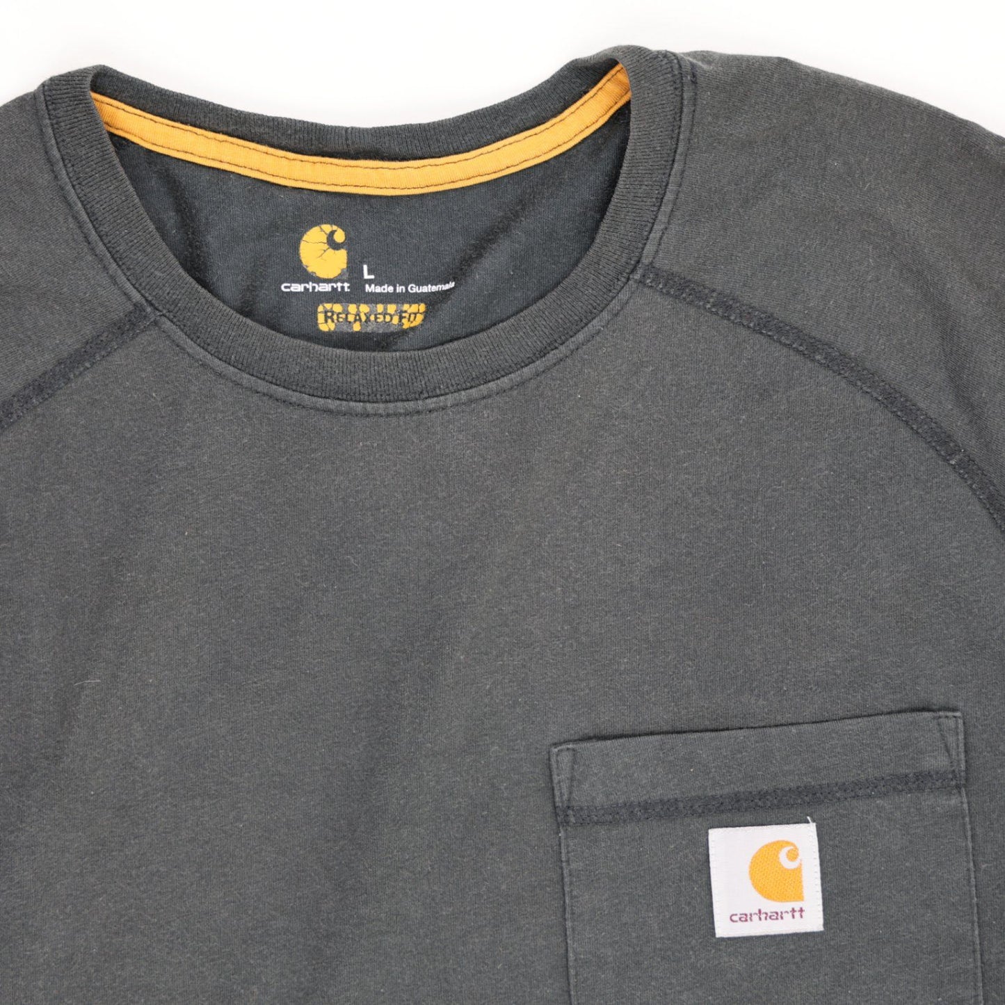 Carhartt Original Fit Pocket T-Shirt Graphite Grey Large Cotton Workwear Crew Neck