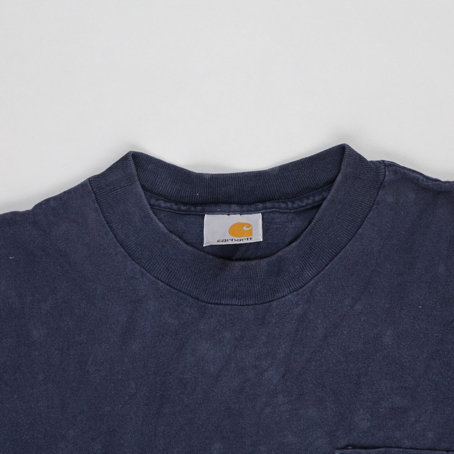 Carhartt Navy Cotton T-Shirt Large Vintage Casual Crew Neck