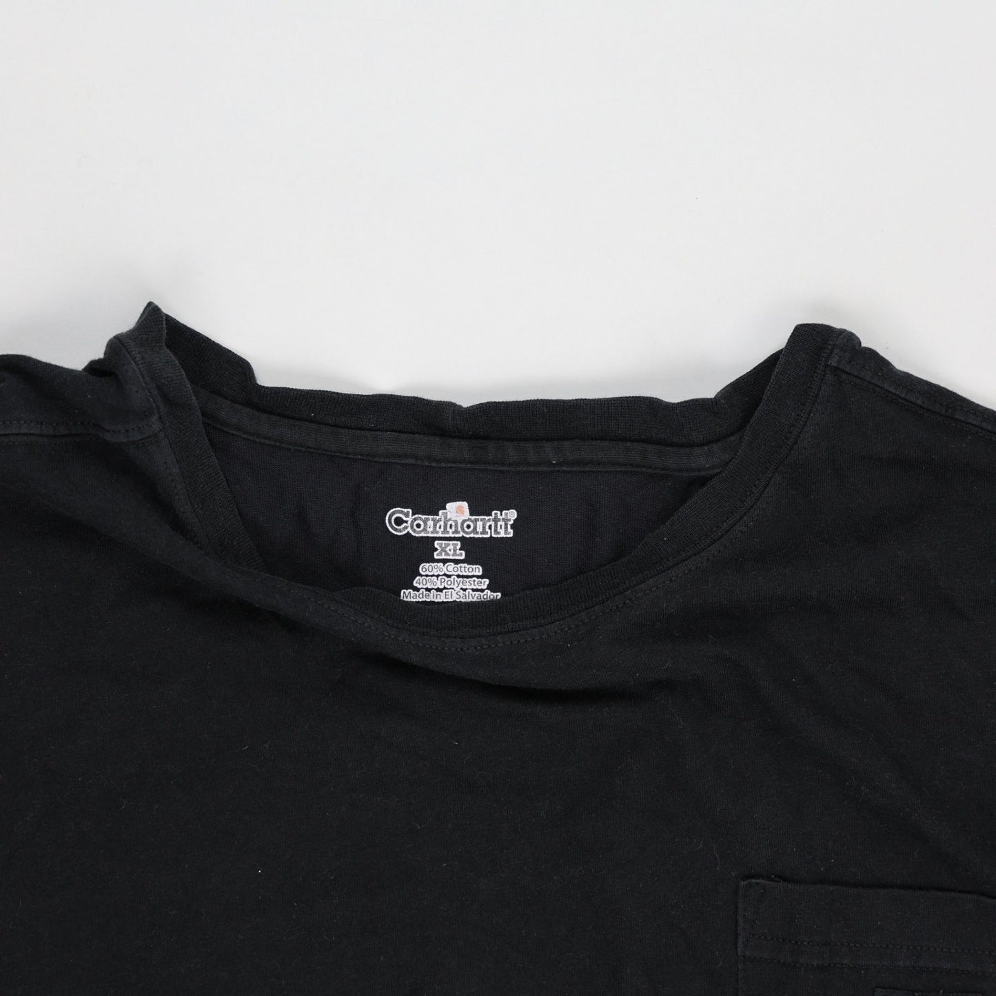 Carhartt Black Pocket T-Shirt XL 60 Cotton 40 Polyester Crew Neck Casual Workwear