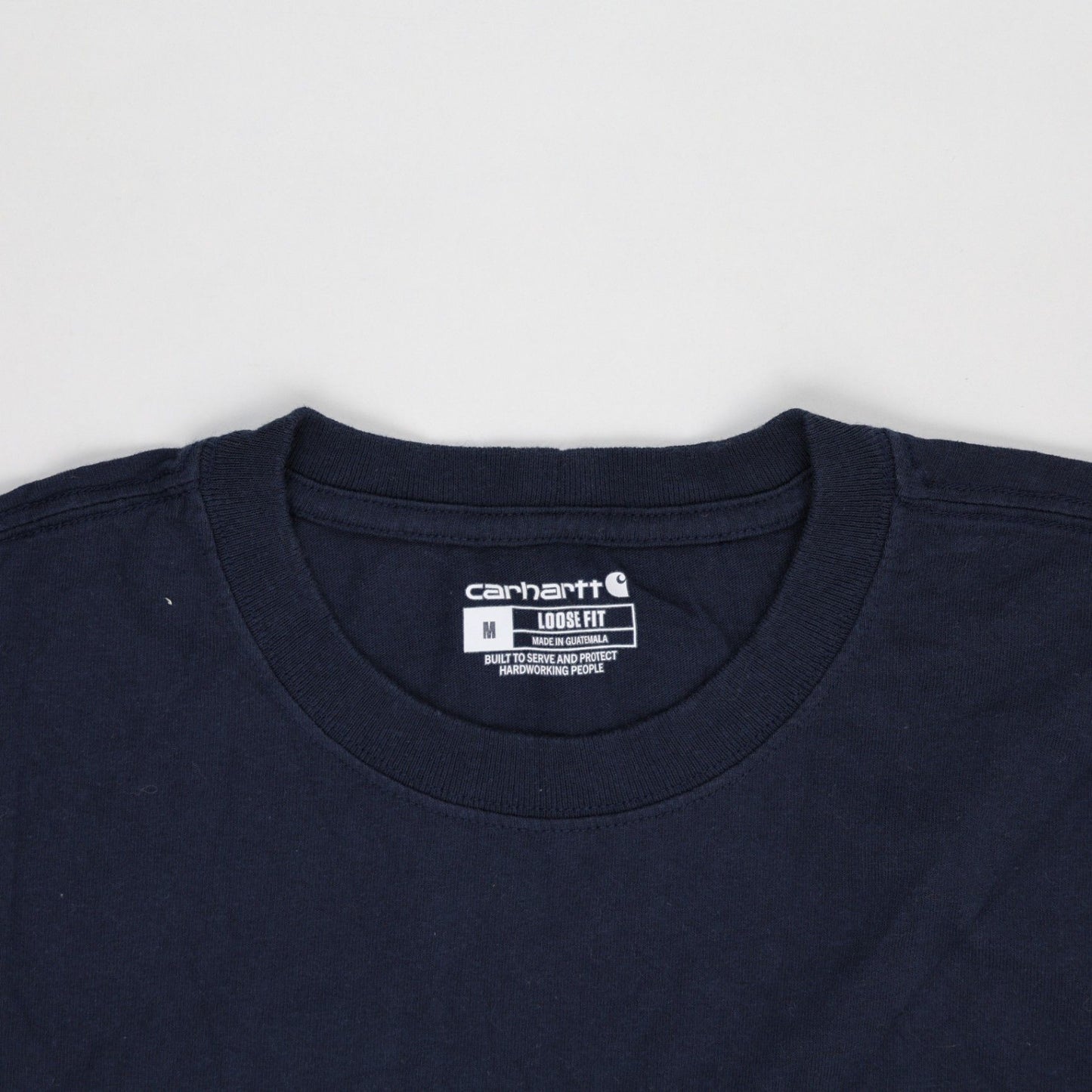 Carhartt Navy Loose Fit Pocket T-Shirt for Men Size Medium Cotton Classic Tee