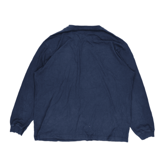 Carhartt XL Navy Long Sleeve Henley Shirt Cotton Men's Clothing