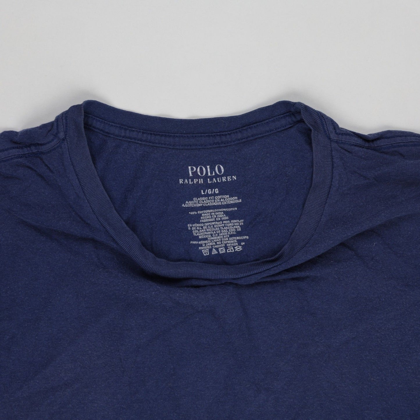 Polo Ralph Lauren Men's Classic Blue Cotton Crew Neck T-Shirt Large