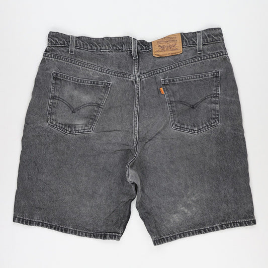 Levi's 550 Vintage Black Denim Shorts 40 2XL Casual Cotton Relaxed Fit