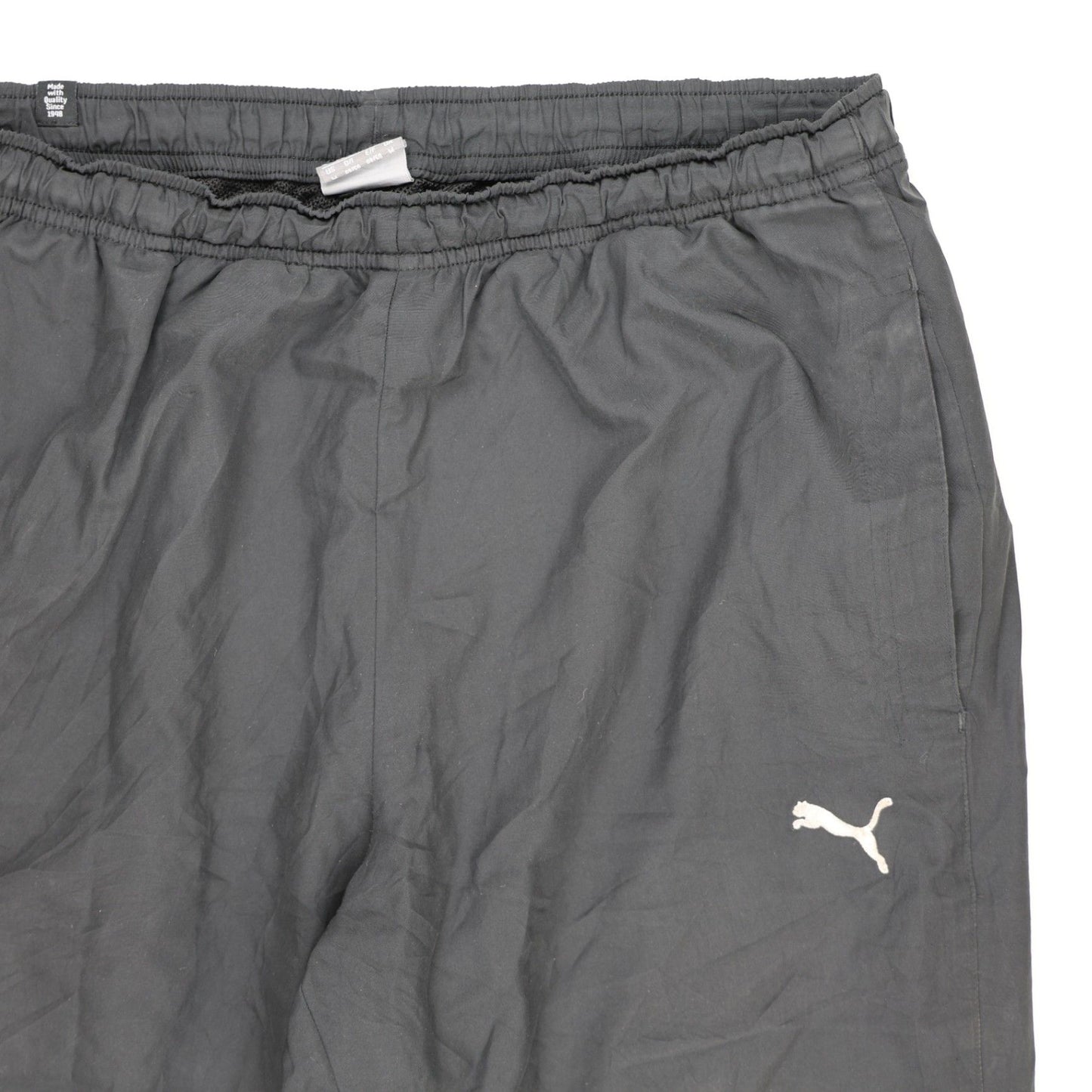 PUMA Black Track Pants Men's Medium Polyester 77 cm Inseam 39 cm Waist Size