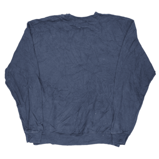 Champion Vintage Navy Crew Neck Sweatshirt Large Cotton Blend