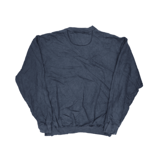 Reebok Vintage Navy Blue Crewneck Sweatshirt Large Cotton Blend Mens