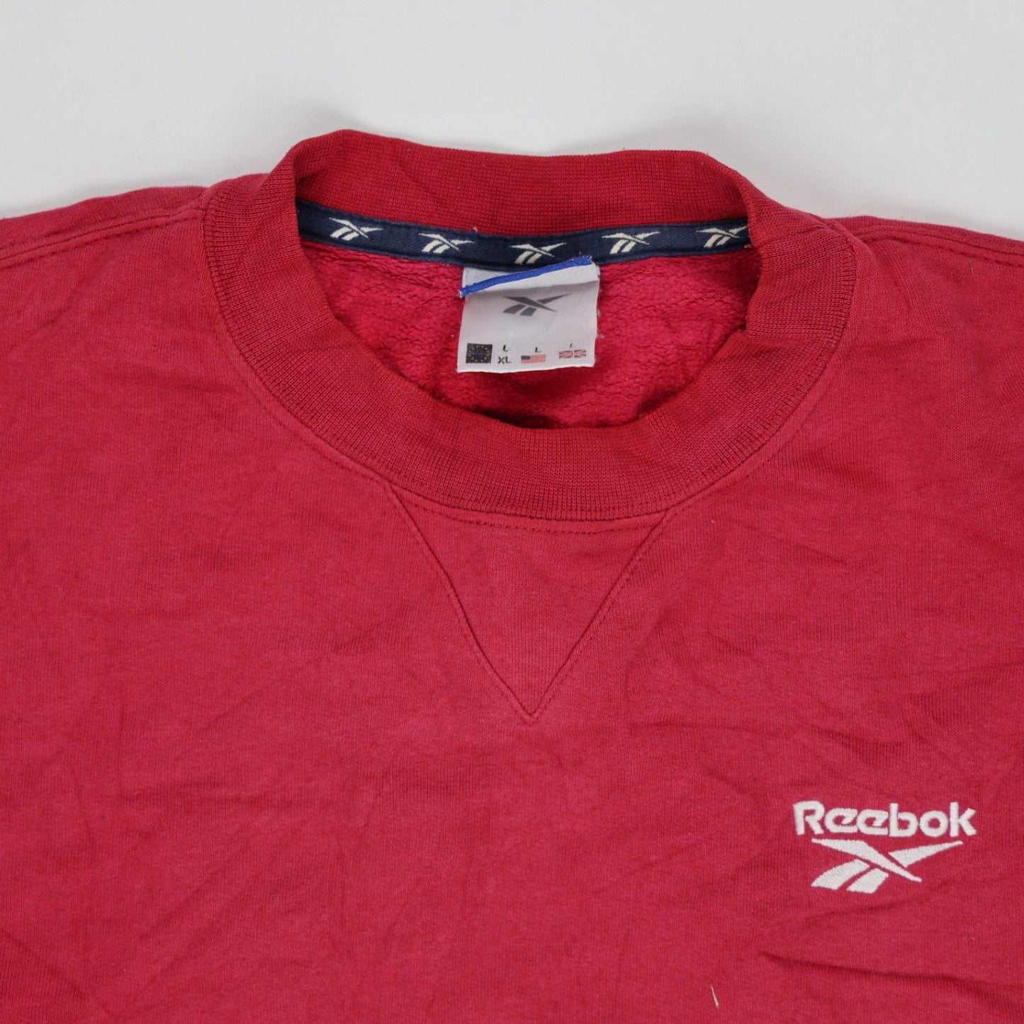 Reebok Vintage Red Crew Neck Sweatshirt Large to Extra Large Cotton Blend