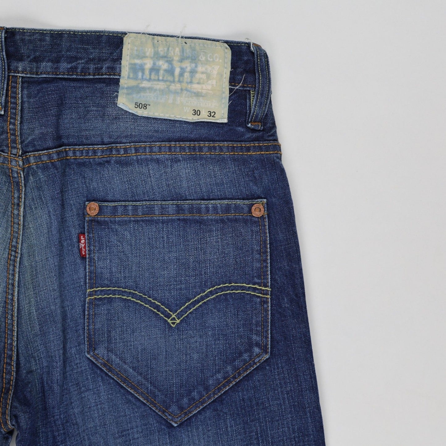 Levi's 508 Regular Taper Jeans Blue W30 L32 Cotton Denim