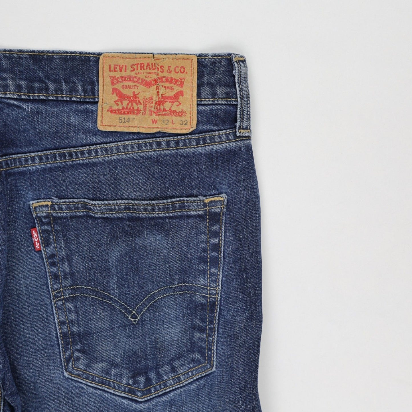 Levi's 514 Straight Fit Jeans Blue W32 L32 Cotton Denim