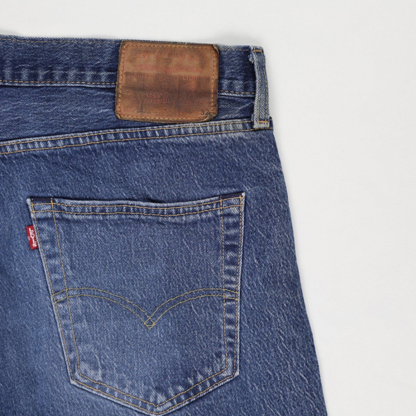 Levi's 501 Blue Straight Leg Jeans W32 L32 Cotton Vintage
