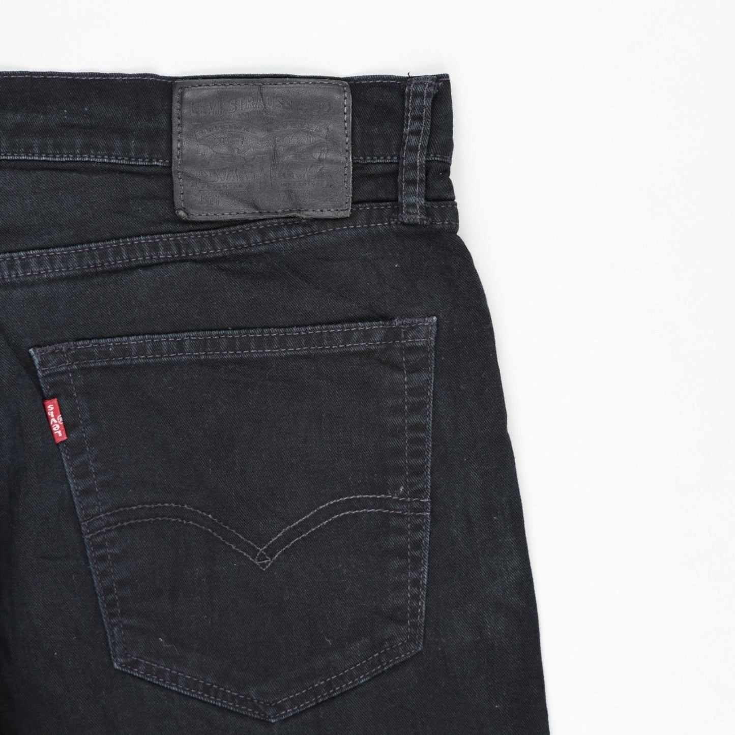 Levi's 511 Black Slim Fit Stretch Jeans W32 L32 Cotton Blend