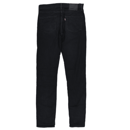 Levi's 511 Slim Fit Jeans Black 30W 34L Cotton