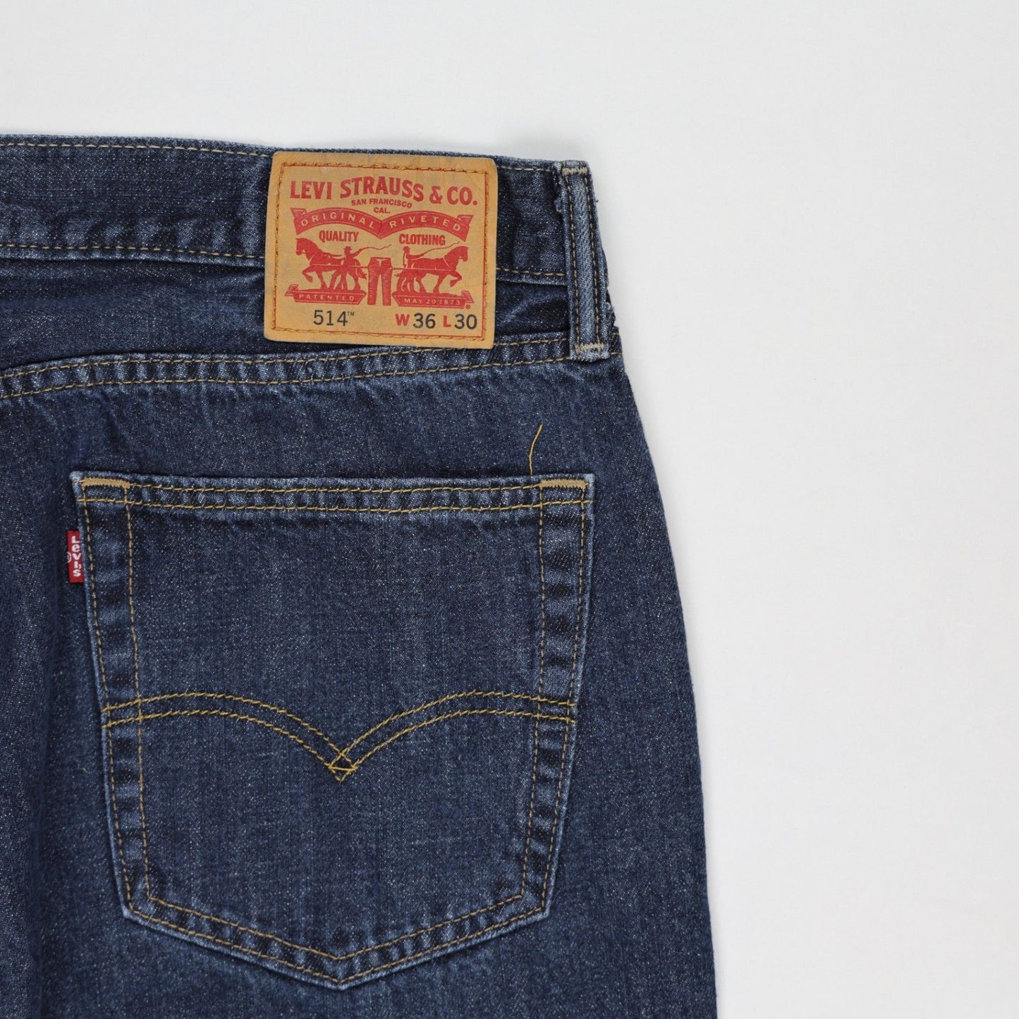 Levi's 514 Straight Leg Jeans Blue W36 L30 Cotton Men's Trousers