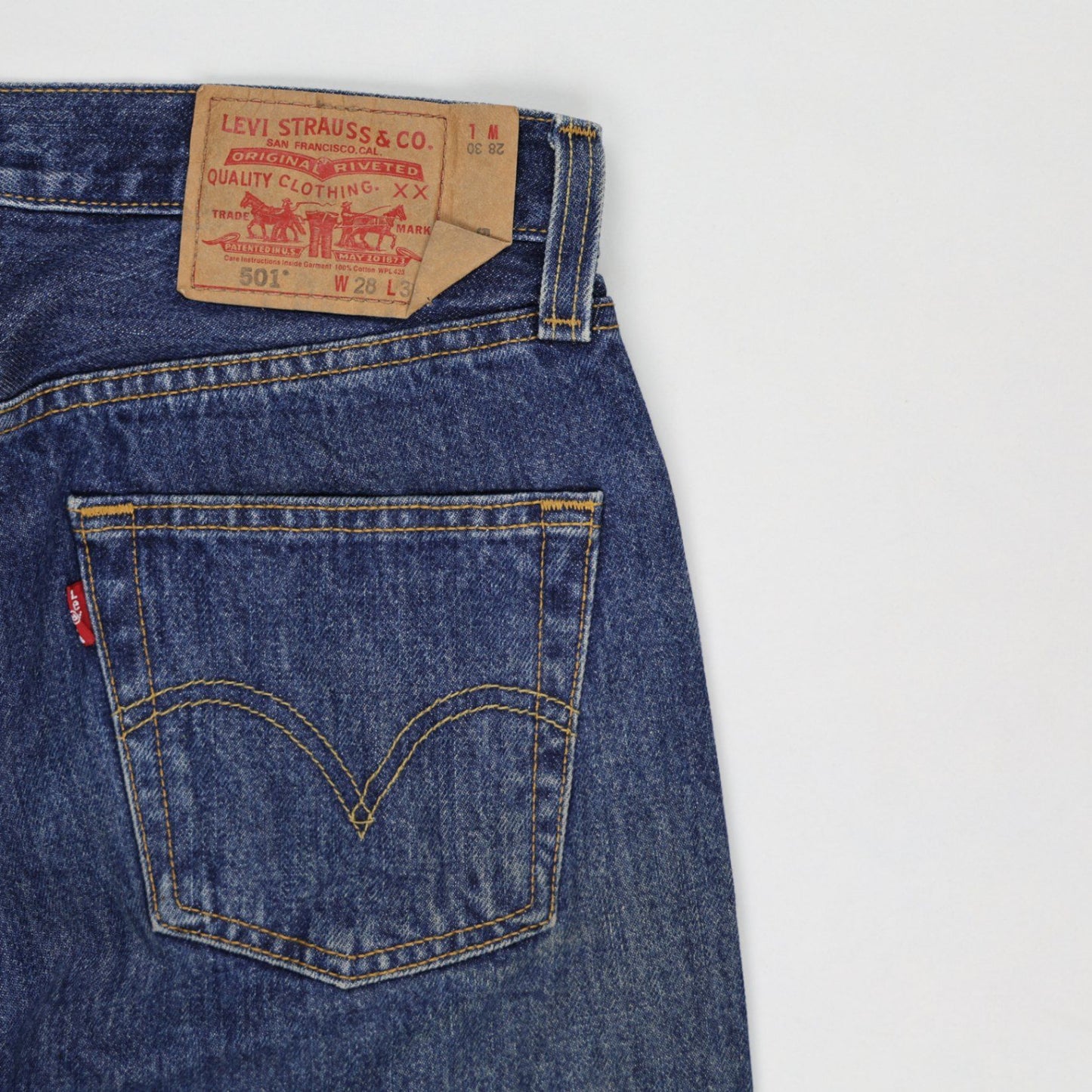 Levi's 501 Vintage Straight Leg Jeans Blue W28 L34 100% Cotton