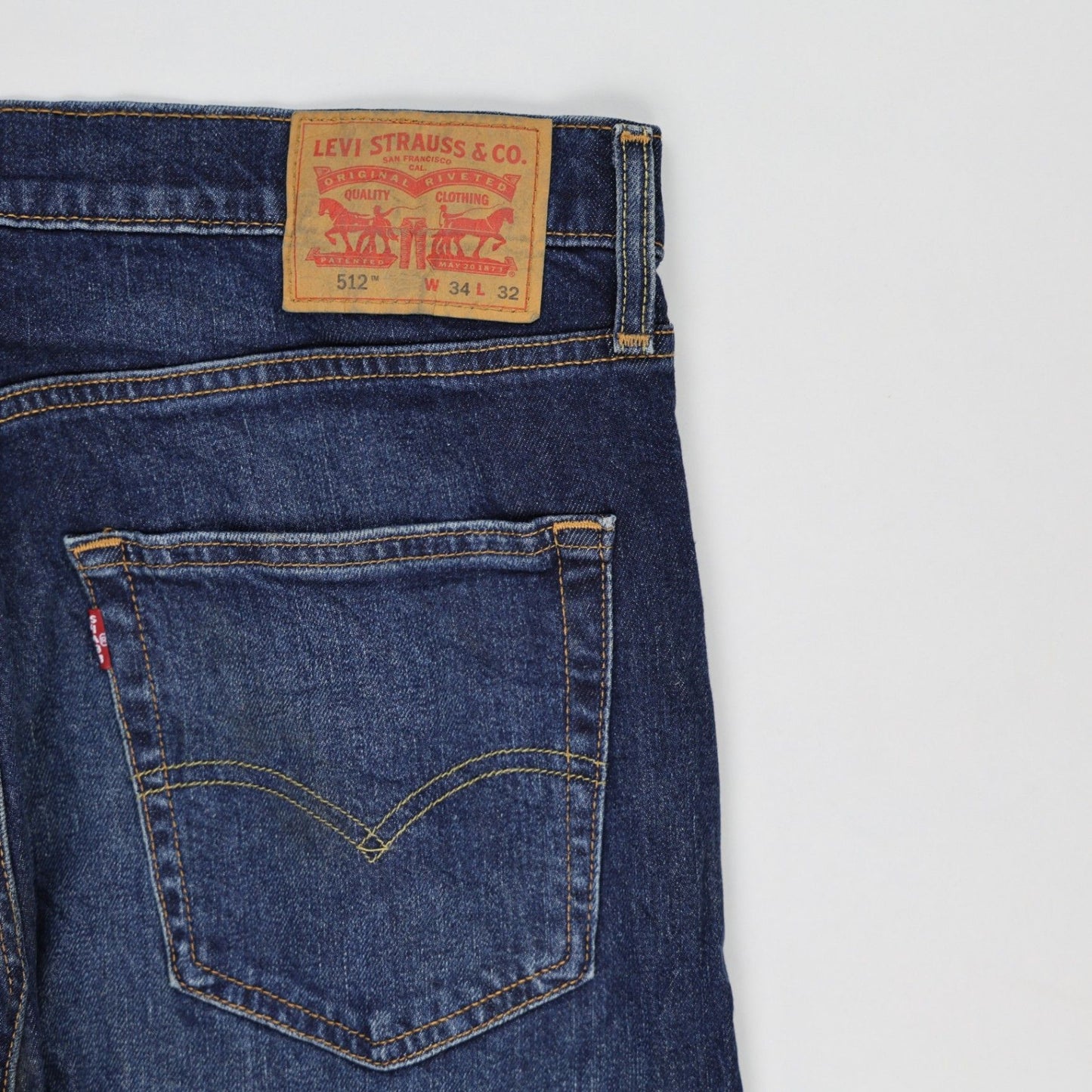 Levi's 512 Slim Tapered Fit Jeans Classic Blue W34 L32 Cotton Vintage