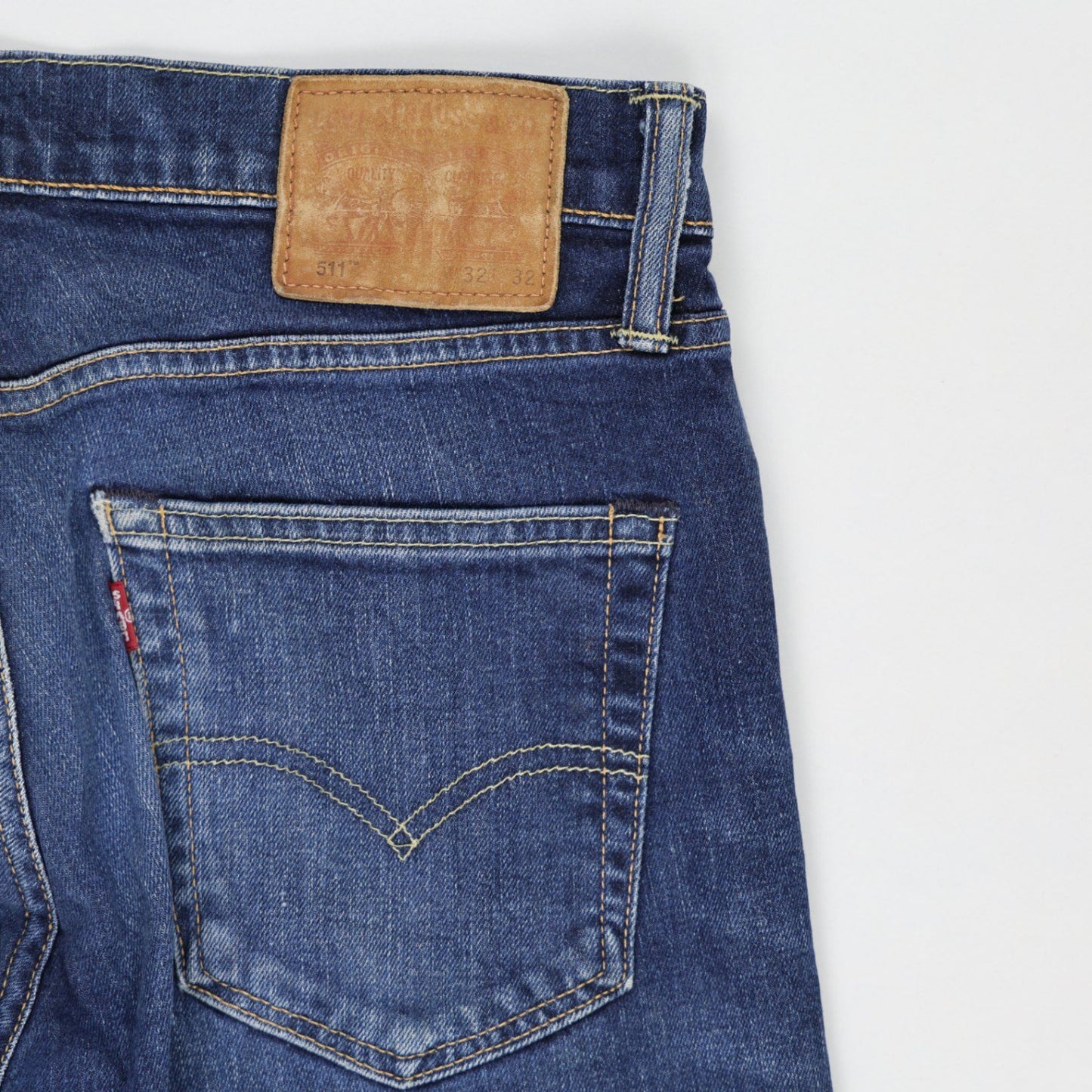 Levi's 511 Slim Fit Blue Denim Jeans W32 L32 Cotton Blend