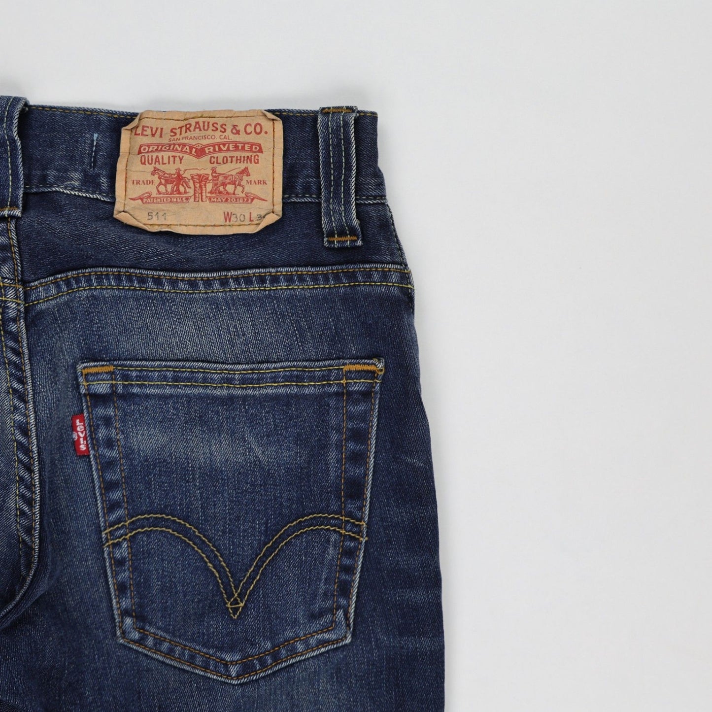 Levi's 511 Slim Fit Jeans for Men Blue W30 L34 Cotton Blend