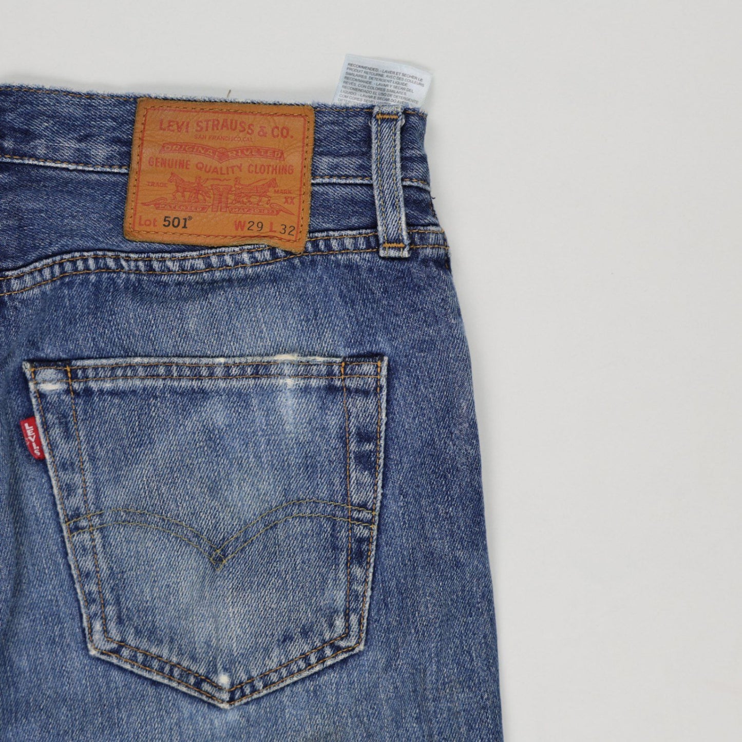 Levi's 501 Original Fit Men's Jeans Blue W29 L32 Cotton Straight Leg