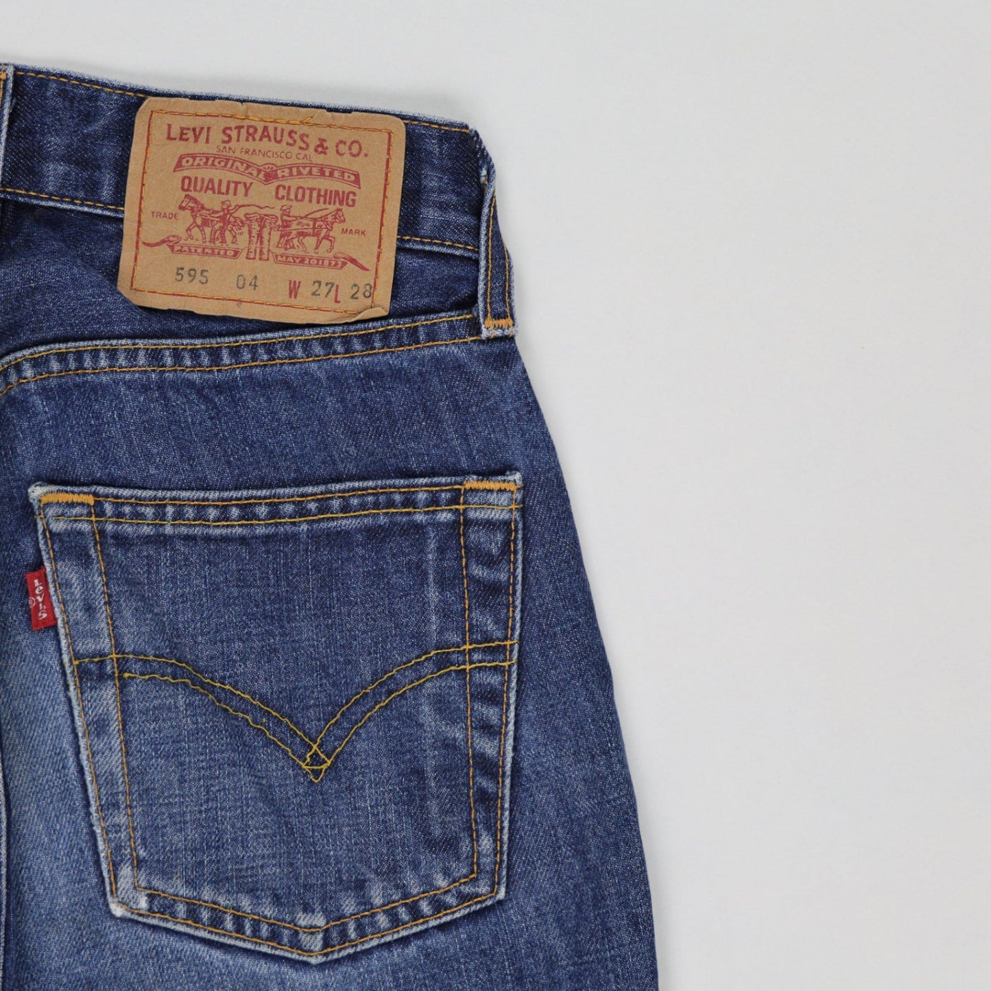 Levi's 595 Women's Vintage Blue Denim Jeans 27W 28L Cotton Straight Leg