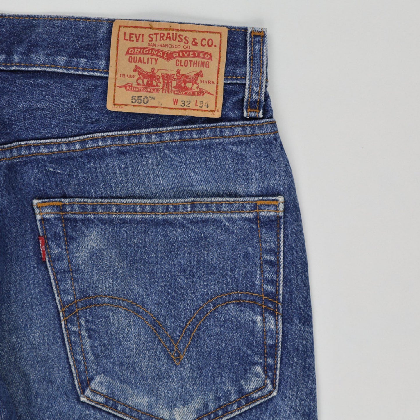 Levi's 550 Relaxed Fit Blue Jeans W32 L34 Cotton Vintage Men's Trousers