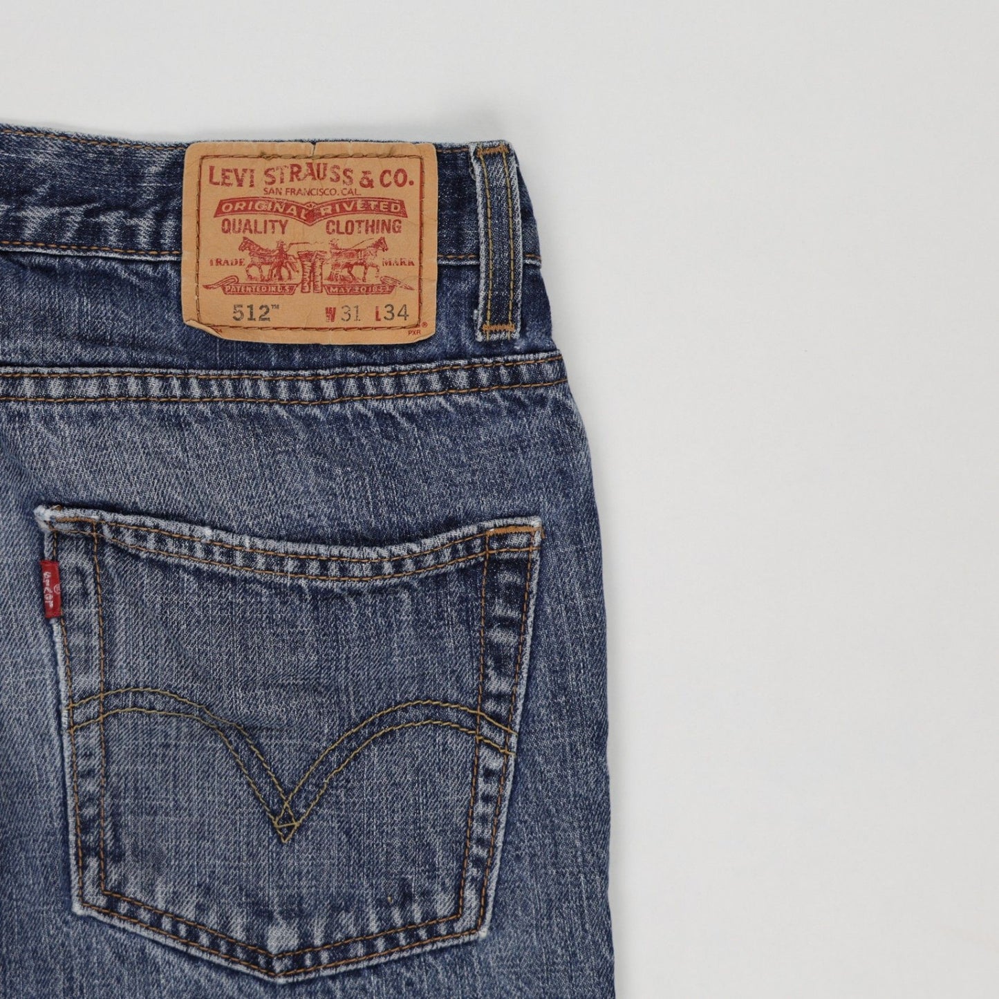 Levi's 512 Slim Fit Jeans Blue W31 L34 Cotton Denim