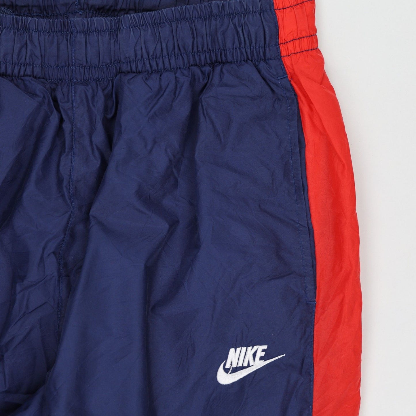 Nike Vintage Track Pants Navy Blue Red Small 75 cm Inseam Nylon