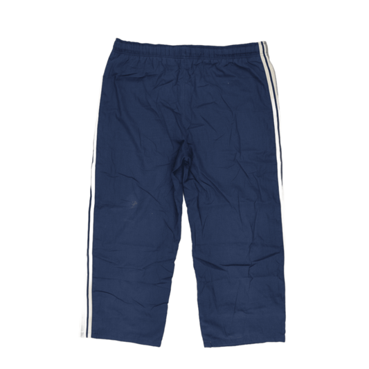 Nike Vintage Navy Blue Stripe Track Trousers Medium Cotton Blend 76cm Inseam 38cm Waist